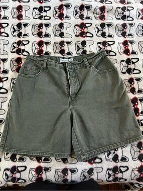 Olive High-Rise Jean Shorts by Montana Blues